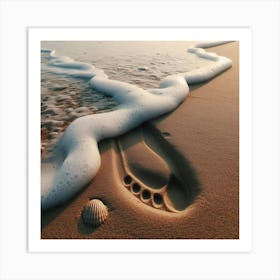 Footprints In The Sand Art Print