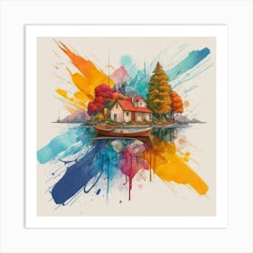 Stunning watercolor landscapes 4 Art Print