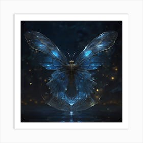 Blue Butterfly Art Print