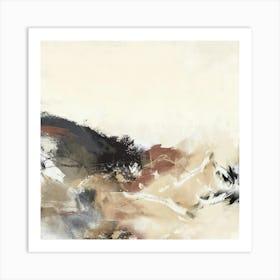 Earthy Tones Square Abstract 1 Art Print