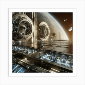 Futuristic Space Station 5 Art Print