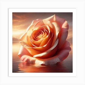 Sunset Rose 2 Art Print