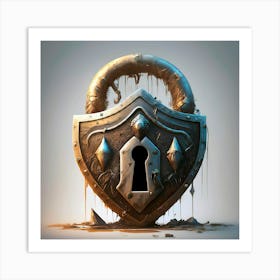 Lock On A Wall Art Print