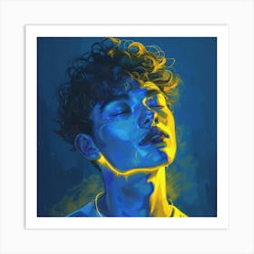 Boy With Blue Eyes 1 Art Print