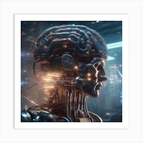 Futuristic Humanoid Art Print