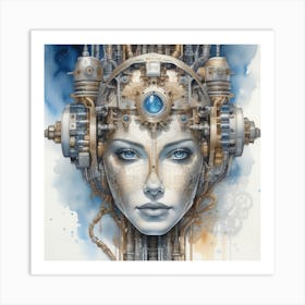 Steampunk Woman Art Print