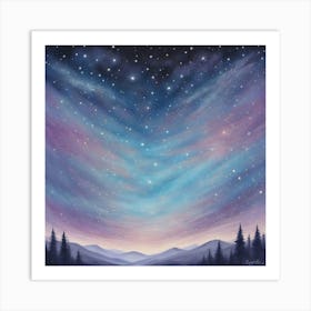 Starry Night Sky 3 Art Print