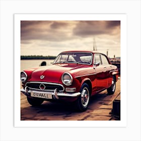 Vauxhall Car Automobile Vehicle Automotive British Brand Logo Iconic Classic Heritage Leg (1) Art Print