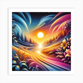 Abstract Landscape Painting 15 Art Print