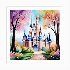 Disney Castle Painting 6 Art Print