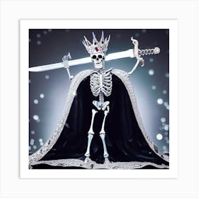 Skeleton With Sword 11 Art Print