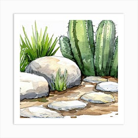 Cactus Garden Art Print