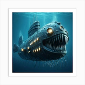 Submarine Monster Art Print