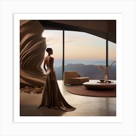 Woman In A Dress Art Print