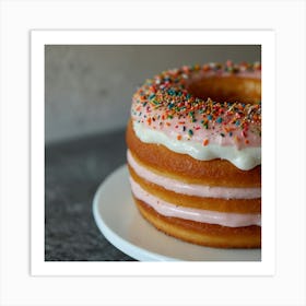 Donut Cake Art Print