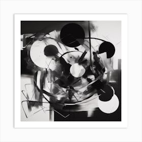 Black And White Abstract Art 1 Art Print