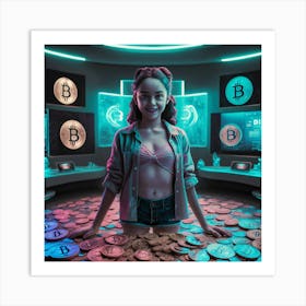 Bitcoin Girl 20 Art Print