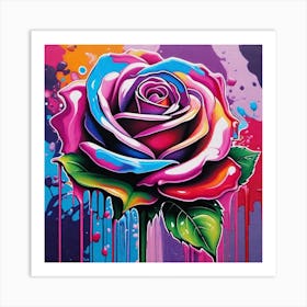 Colorful Rose 1 Art Print