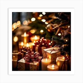 Celebration Festive Joy Family Gifts Lights Decorations Warmth Tradition Cheer Gathering (5) Art Print