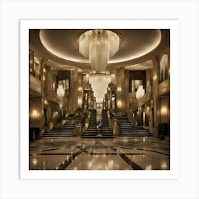 Grand Hotel Lobby 1 Art Print