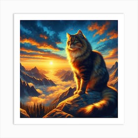 Cat In The Sky Art Print