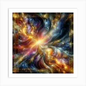 Radiant Mysterious Marble Light: Multicolor marble 1 Art Print