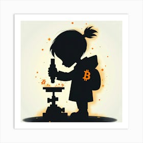 Bitcoin Girl 3 Art Print