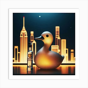 Duck In The City 1 Art Print