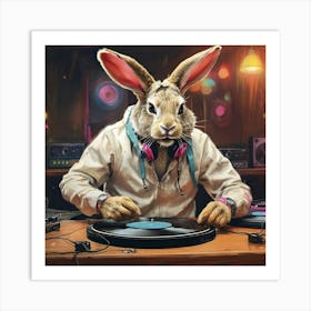 Rabbit Dj 1 Art Print