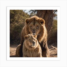 Lions Art Print