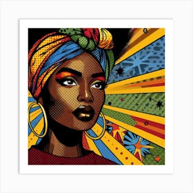 Efua Pop African Woman  Art Print