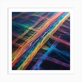 Rainbow Wires 1 Art Print