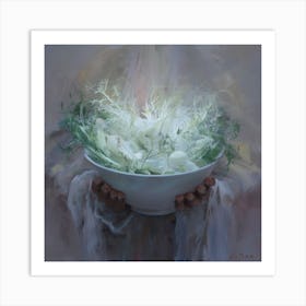 Bowl Of Flowers Art Print