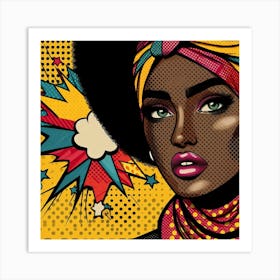 Gbemisola Pop Black Woman With Afro Art Print