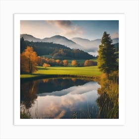 Autumn Landscape - Autumn Stock Videos & Royalty-Free Footage 1 Art Print