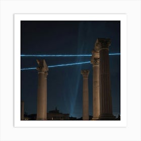 Pillars In The Night Sky Art Print