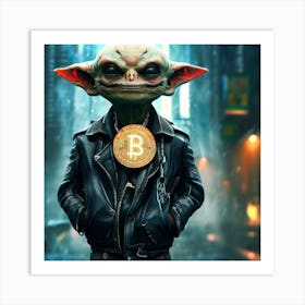 Bitcoin creature 1 Art Print