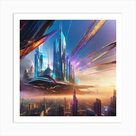 Futuristic Cityscape 84 Art Print