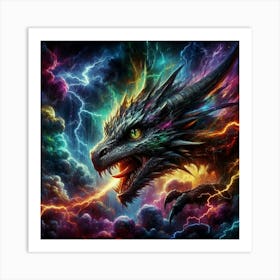 Lightning Dragon Art Print