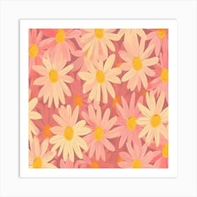 Daisy Pattern Art Print