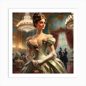 Lady In A Ball Gown Art Print