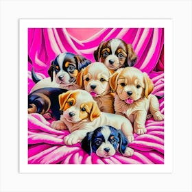 Beagle Puppies 1 Art Print