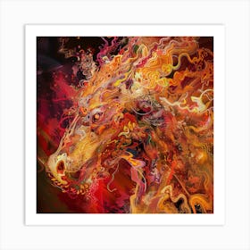 Abstract Horse Painting Art Print