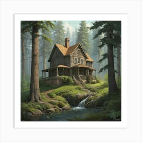 House In The Woods Art Print 0 Art Print