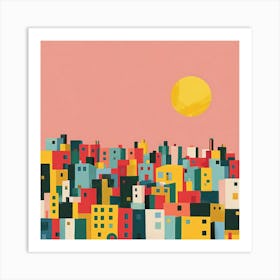 Cityscape Canvas Print 3 Art Print