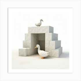 Ducks In A House 1 Art Print