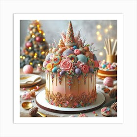 Christmas Cake 1 Art Print