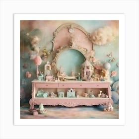 Shabby Chic Dreamy Mist Pastel Junk Journals Nurse (25) Art Print