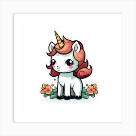 Cute Unicorn 396 Art Print