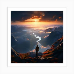 Capture The Beauty Of Solitude A Person On Their Own Capture The Essence Of Solitude And The Peace Art Print